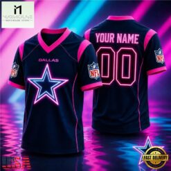 Dallas Cowboys NFL Electric Glow Custom Football Jersey, NFL Team Football Jersey Dallas Cowboys Nfl Electric Glow Custom Football Jersey