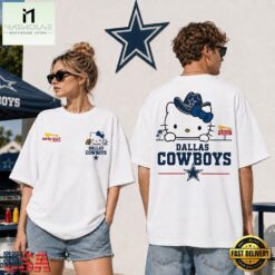 Dallas Cowboys NFL Kitty Burger Game Day Unisex 3D Shirt, NFL Sporty Shirt Dallas Cowboys Nfl Kitty Burger Game Day Unisex 3D Shirt