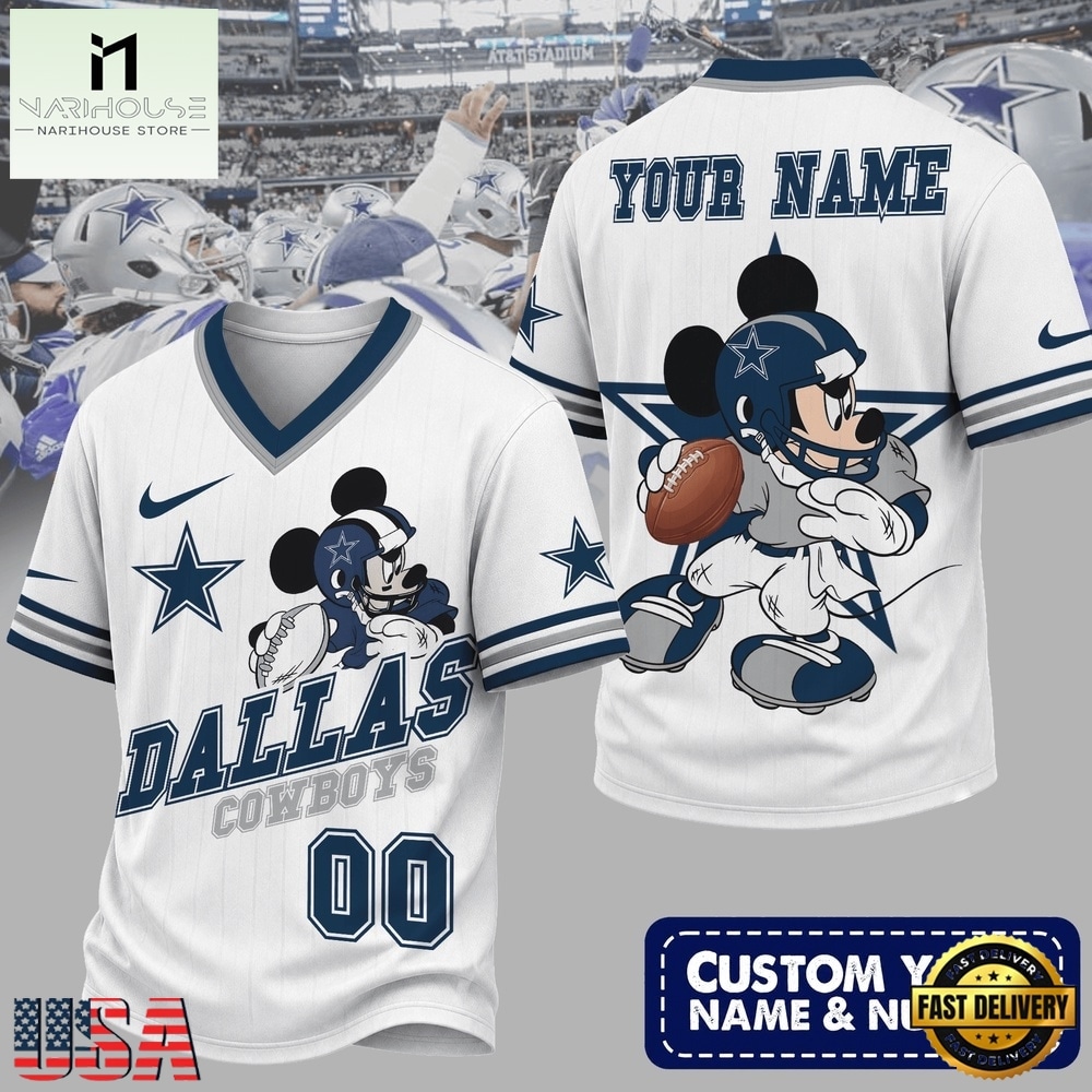 Dallas Cowboys NFL Mickey Quarterback Football Jersey, NFL Team Football Jersey Dallas Cowboys NFL Mickey Quarterback Football Jersey, NFL Team Football Jersey