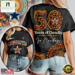 Dallas Cowboys NFL Naidoc Week 2026 Unisex 3D Shirt, NFL Sporty Shirt Dallas Cowboys Nfl Naidoc Week 2026 Unisex 3D Shirt