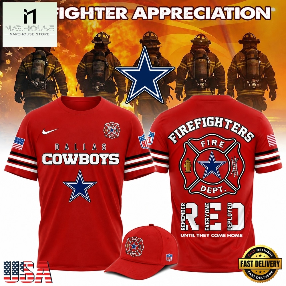 Dallas Cowboys x Firefighter Appreciation Night 2026 Limited Edition T Shirt, Hot 3D Shirt Trend Dallas Cowboys x Firefighter Appreciation Night 2026 Limited Edition T Shirt, Hot 3D Shirt Trend
