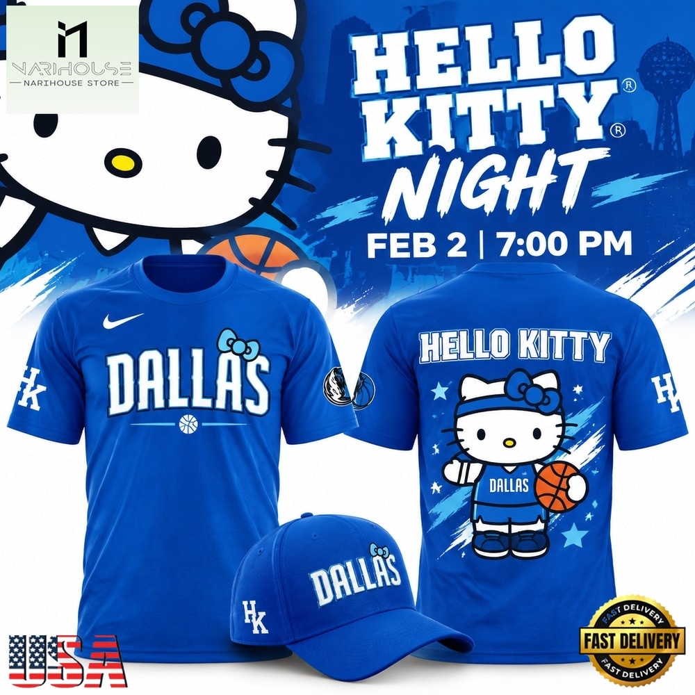 Dallas Mavericks x Hello Kitty 2027 Special New T Shirt, Hot 3D Shirt Trend Dallas Mavericks x Hello Kitty 2027 Special New T Shirt, Hot 3D Shirt Trend