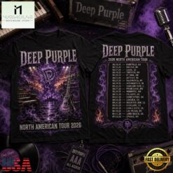 Deep Purple North American Tour 2026 Vintage Rock 3D Shirt, Popular 3D Music Tee Deep Purple North American Tour 2026 Vintage Rock 3D Shirt