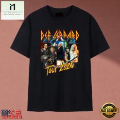 Def Leppard Live Tour 2026 Rock Band Graphic T Shirt, Music Fan 2D Shirt Def Leppard Live Tour 2026 Rock Band Graphic T Shirt