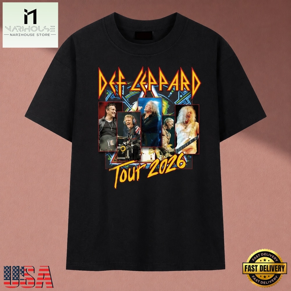 Def Leppard Tour 2026 Photo Collage Rock Band T Shirt, Music Fan 2D Shirt Def Leppard Tour 2026 Photo Collage Rock Band T Shirt, Music Fan 2D Shirt