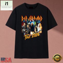 Def Leppard Tour Photo Collage Rock Band Graphic T Shirt, Music Fan 2D Shirt Def Leppard Tour Photo Collage Rock Band Graphic T Shirt