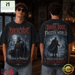 Deicide, Frozen in Darkness, Just A Dark Soul In A Frozen World 3D Shirt, Popular 3D Music Tee Deicide Frozen IN Darkness Just A Dark Soul IN A Frozen World 3D Shirt