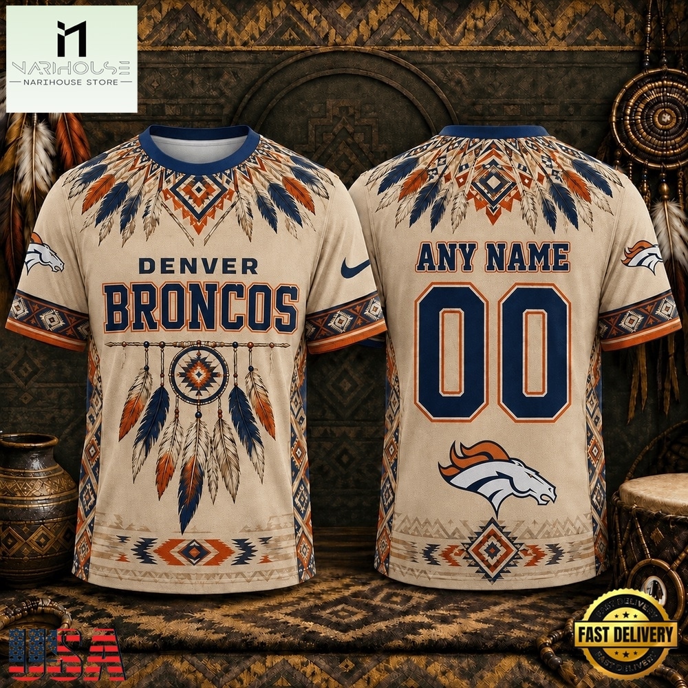 Denver Broncos 2026 NFL Native American Heritage 3D Shirt, NFL Sporty Shirt Denver Broncos 2026 NFL Native American Heritage 3D Shirt, NFL Sporty Shirt
