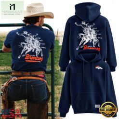 Denver Broncos Broken Bow 2026 Navy Hoodie, Hot 3D Shirt Trend Denver Broncos Broken Bow 2026 Navy Hoodie