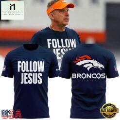 Denver Broncos Follow Jesus Limited Edition T Shirt, Hot 3D Shirt Trend Denver Broncos Follow Jesus Limited Edition T Shirt