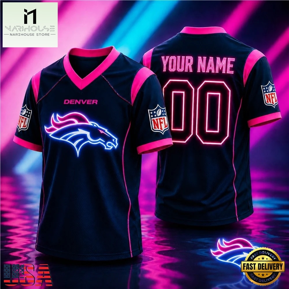 Denver Broncos NFL Electric Glow Custom Football Jersey, NFL Team Football Jersey Denver Broncos NFL Electric Glow Custom Football Jersey, NFL Team Football Jersey