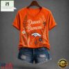 Denver Broncos NFL Floral Garden V Neck T Shirt, Trendy NFL V Neck Tee Denver Broncos Nfl Floral Garden V Neck T Shirt