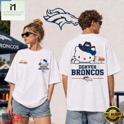 Denver Broncos NFL Kitty Burger Game Day Unisex 3D Shirt, NFL Sporty Shirt Denver Broncos Nfl Kitty Burger Game Day Unisex 3D Shirt