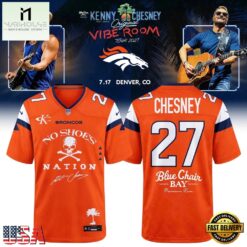 Denver Broncos x Kenny Chesney The Original Vibe Room Tour 2027 Football Jersey, Trending Football Shirt Denver Broncos X Kenny Chesney The Original Vibe Room Tour 2027 Football Jersey