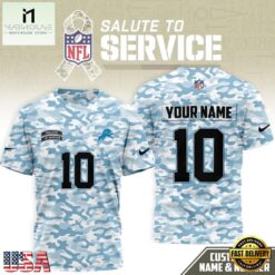 Detroit Lions 2026 NFL Salute to Service Camo New Design 3D Shirt, NFL Sporty Shirt Detroit Lions 2026 Nfl Salute TO Service Camo New Design 3D Shirt