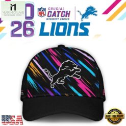 Detroit Lions Crucial Catch 2026 Pink Limited Edition Classic Cap, Trending Cap Style Detroit Lions Crucial Catch 2026 Pink Limited Edition Classic Cap