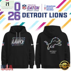 Detroit Lions NFL Crucial Catch 2026 Limited Edition Black Hoodie Shirt, NFL Sporty Shirt Detroit Lions Nfl Crucial Catch 2026 Limited Edition Black Hoodie Shirt