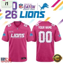 Detroit Lions NFL Crucial Catch 2026 Pink Limited Edition Football Jersey, Trending Football Shirt Detroit Lions Nfl Crucial Catch 2026 Pink Limited Edition Football Jersey