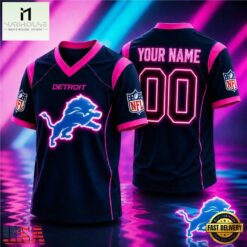 Detroit Lions NFL Electric Glow Custom Football Jersey, NFL Team Football Jersey Detroit Lions Nfl Electric Glow Custom Football Jersey
