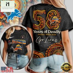 Detroit Lions NFL Naidoc Week 2026 Unisex 3D Shirt, NFL Sporty Shirt Detroit Lions Nfl Naidoc Week 2026 Unisex 3D Shirt