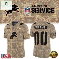 Detroit Lions NFL Salute To Service 2026 Custom Name & Number New Football Jersey, Trending Football Shirt Detroit Lions Nfl Salute TO Service 2026 Custom Name Number New Football Jersey