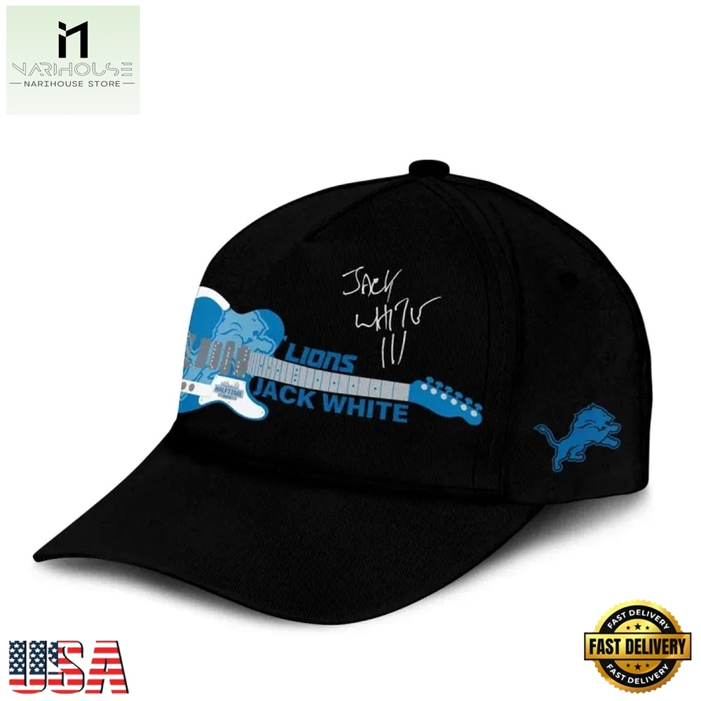Detroit Lions x Jack White Thanksgiving Halftime Show Black Cap, Trending Cap Style Detroit Lions x Jack White Thanksgiving Halftime Show Black Cap, Trending Cap Style