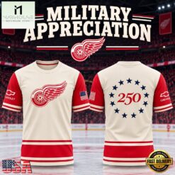 Detroit Red Wings x Military Appreciation Night 2026 Special New T Shirt, Hot 3D Shirt Trend Detroit Red Wings X Military Appreciation Night 2026 Special New T Shirt