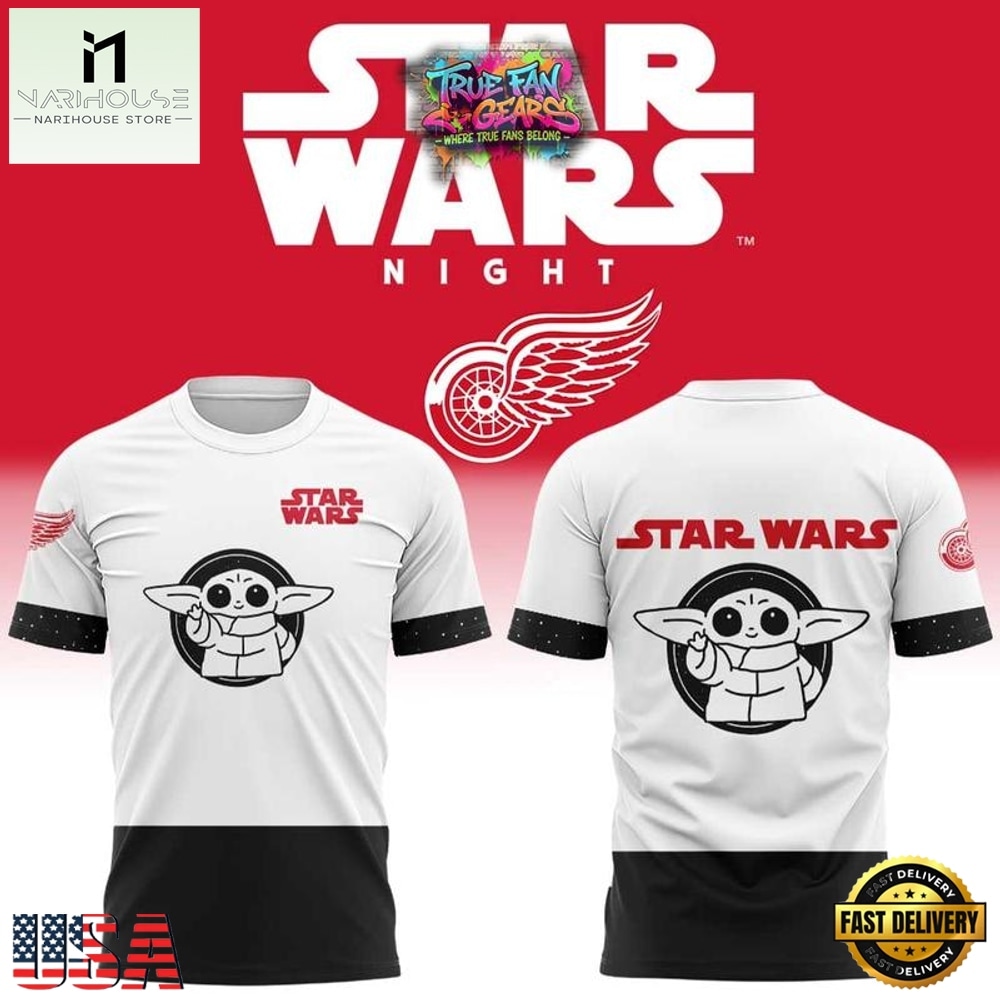 Detroit Red Wings x Star Wars Night 2026 Special New T Shirt, Hot 3D Shirt Trend Detroit Red Wings x Star Wars Night 2026 Special New T Shirt, Hot 3D Shirt Trend