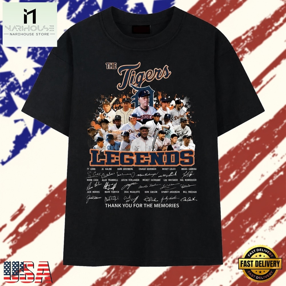 Detroit Tigers Legends Players Signatures Vintage Graphic T Shirt, Stylish 2D Graphic Shirt Detroit Tigers Legends Players Signatures Vintage Graphic T Shirt, Stylish 2D Graphic Shirt