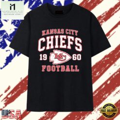 Distressed Kansas City Chiefs 1960 Football T Shirt, Stylish 2D Graphic Shirt Distressed Kansas City Chiefs 1960 Football T Shirt