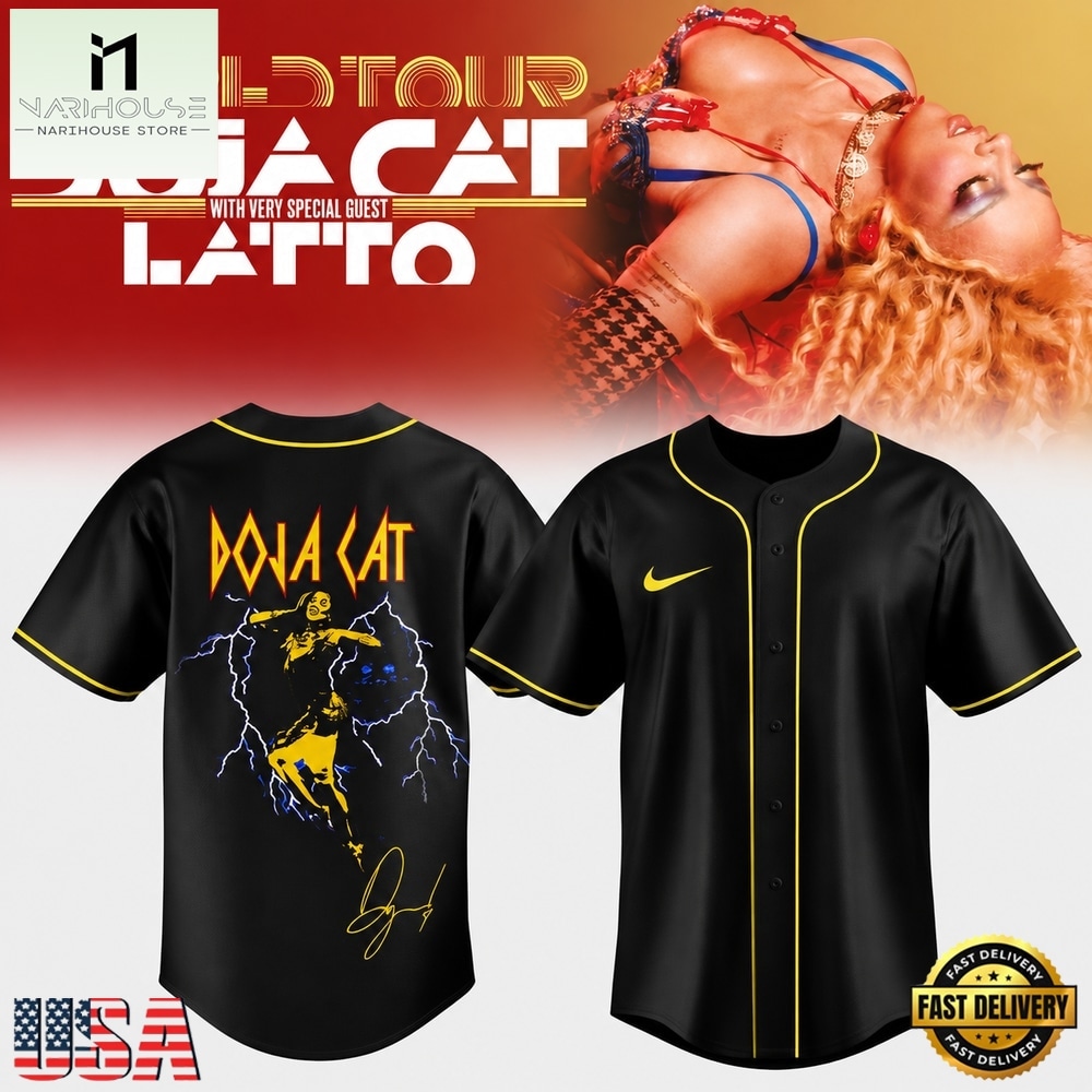 Doja Cat Tour Ma Vie World Tour 2026 Signature Black Baseball Jersey, Concert Baseball Jersey Doja Cat Tour Ma Vie World Tour 2026 Signature Black Baseball Jersey, Concert Baseball Jersey