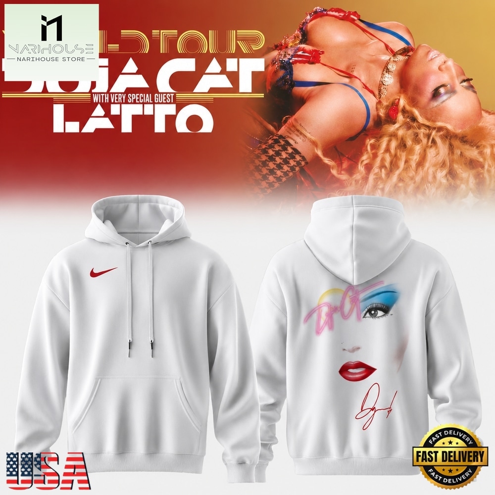Doja Cat Tour Ma Vie World Tour 2026 Signature Graphic White Hoodie, Popular 3D Music Tee Doja Cat Tour Ma Vie World Tour 2026 Signature Graphic White Hoodie, Popular 3D Music Tee