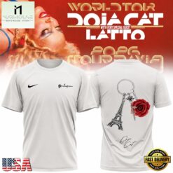 Doja Cat Tour Ma Vie World Tour 2026 Signature Graphic White T Shirt, Popular 3D Music Tee Doja Cat Tour MA Vie World Tour 2026 Signature Graphic White T Shirt