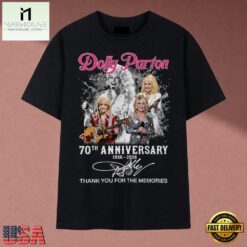 Dolly Parton 70th Anniversary 1956 2026 Signatures Graphic T Shirt, Music Fan 2D Shirt Dolly Parton 70th Anniversary 1956 2026 Signatures Graphic T Shirt