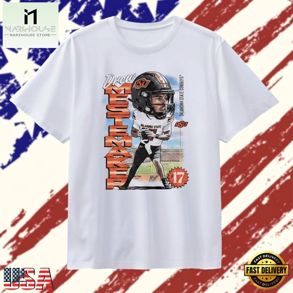 Drew Mestemaker Oklahoma State Cowboys No 17 T Shirt.jfif, Stylish 2D Graphic Shirt Drew Mestemaker Oklahoma State Cowboys No 17 T Shirt.jfif, Stylish 2D Graphic Shirt