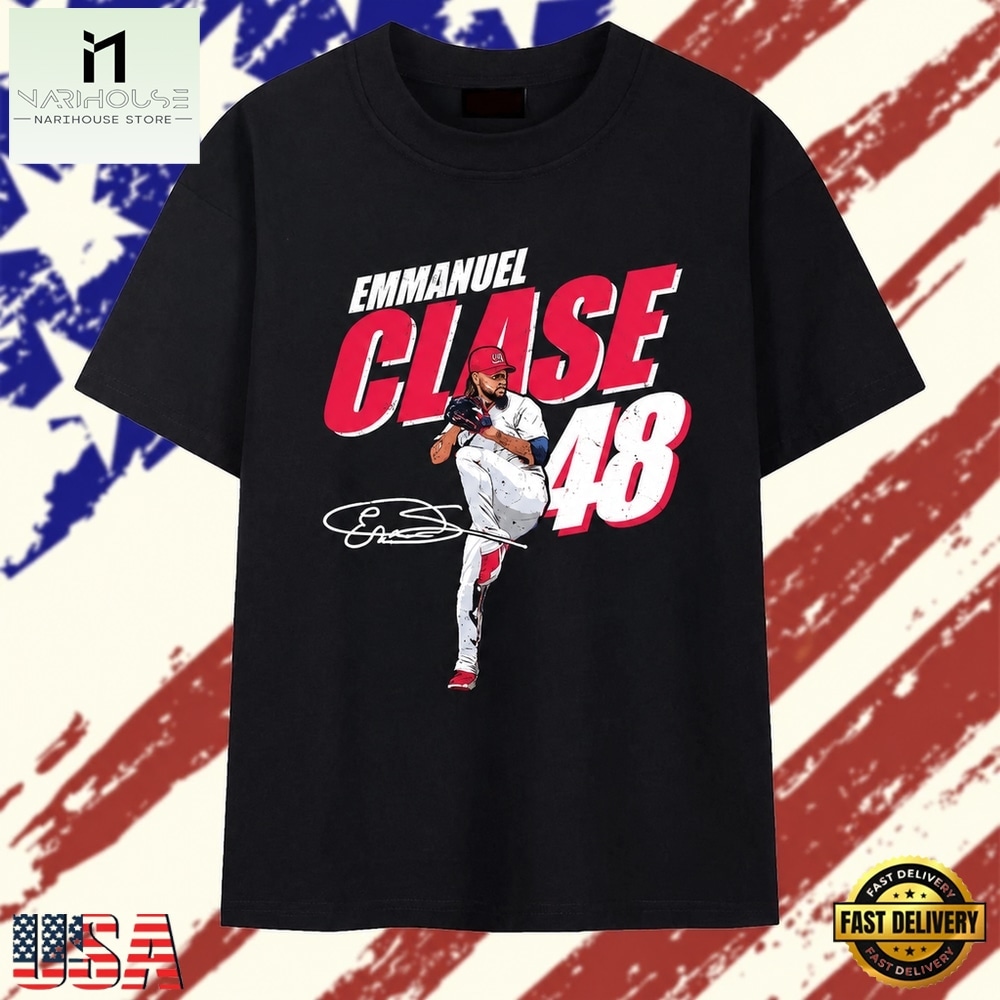 Emmanuel Clase 48 Cleveland Guardians Signature T Shirt, Stylish 2D Graphic Shirt Emmanuel Clase 48 Cleveland Guardians Signature T Shirt, Stylish 2D Graphic Shirt