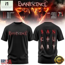 Evanescence Australia & New Zealand Tour 2027 Black T Shirt, Popular 3D Music Tee Evanescence Australia New Zealand Tour 2027 Black T Shirt