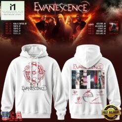Evanescence Australia & New Zealand Tour 2027 White Hoodie, Popular 3D Music Tee Evanescence Australia New Zealand Tour 2027 White Hoodie
