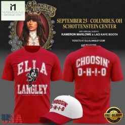 Exclusive Edition Ella Langley x Ohio State Buckeyes 2026 Red 3D Shirt, Popular 3D Music Tee Exclusive Edition Ella Langley X Ohio State Buckeyes 2026 Red 3D Shirt