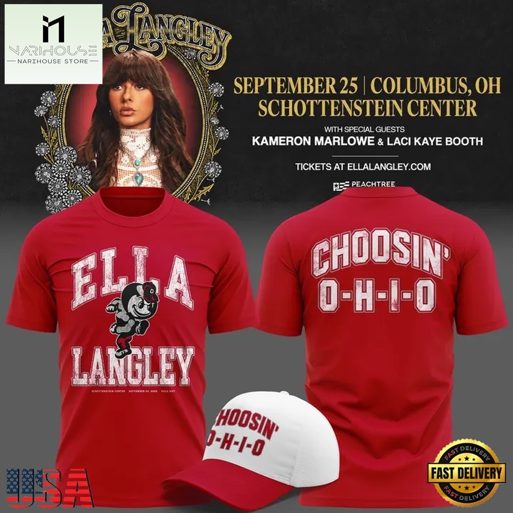Exclusive Edition Ella Langley x Ohio State Buckeyes 2026 Red 3D Shirt, Popular 3D Music Tee Exclusive Edition Ella Langley x Ohio State Buckeyes 2026 Red 3D Shirt, Popular 3D Music Tee