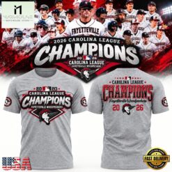 Fayetteville Woodpeckers 2026 Carolina League Champions 3D Shirt, Hot 3D Shirt Trend Fayetteville Woodpeckers 2026 Carolina League Champions 3D Shirt