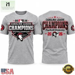 Fayetteville Woodpeckers 2026 Carolina League Champions 3D Shirt, Hot 3D Shirt Trend Fayetteville Woodpeckers 2026 Carolina League Champions 3D Shirt