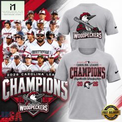 Fayetteville Woodpeckers 2026 Carolina League Champions Limited Edition 3D Shirt, Hot 3D Shirt Trend Fayetteville Woodpeckers 2026 Carolina League Champions Limited Edition 3D Shirt