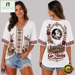Florida State Seminoles NCAA Collegiate Pride Collection V Neck T Shirt, NCAA College V Neck Tee Florida State Seminoles Ncaa Collegiate Pride Collection V Neck T Shirt