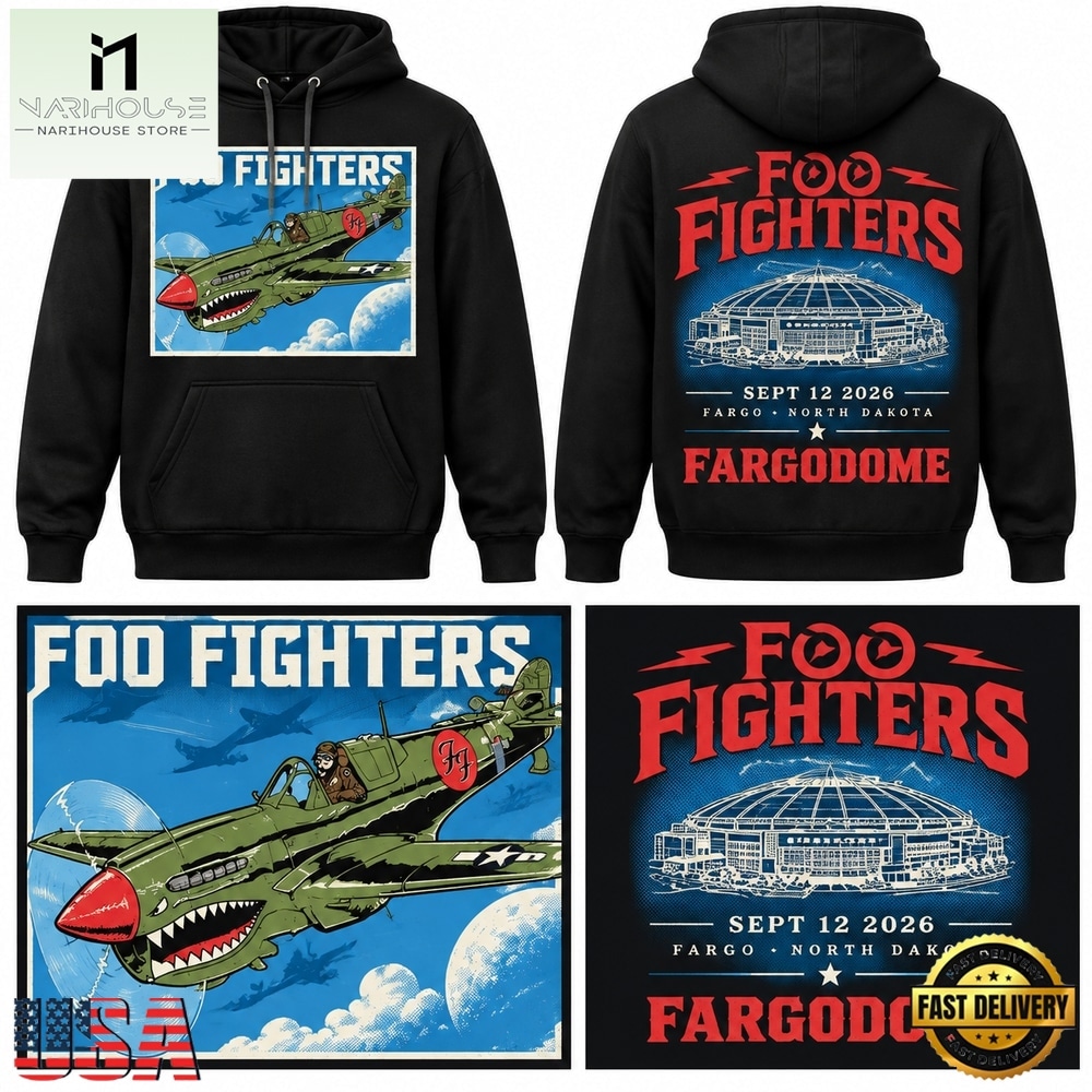 Foo Fighters Take Cover FargoDome 2026 Hoodie, Popular 3D Music Tee Foo Fighters Take Cover FargoDome 2026 Hoodie, Popular 3D Music Tee
