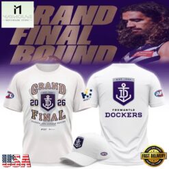 Fremantle Football Club Grand Final 2026 White T Shirt, Hot 3D Shirt Trend Fremantle Football Club Grand Final 2026 White T Shirt