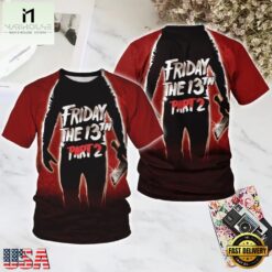 Friday the 13th 1981 Halloween All Over Print T Shirt, Popular 3D Music Tee Friday The 13th 1981 Halloween All Over Print T Shirt