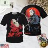Friday the 13th 1984 Halloween All Over Print T Shirt, Popular 3D Music Tee Friday The 13th 1984 Halloween All Over Print T Shirt
