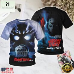 Friday the 13th 1988 Halloween All Over Print T Shirt, Popular 3D Music Tee Friday The 13th 1988 Halloween All Over Print T Shirt