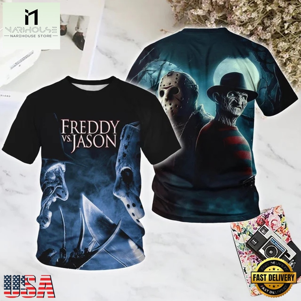 Friday the 13th 2003 Halloween All Over Print T Shirt, Popular 3D Music Tee Friday the 13th 2003 Halloween All Over Print T Shirt, Popular 3D Music Tee